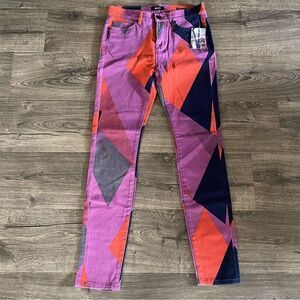 BDG geometric high rise cigarette ankle jeans size 26